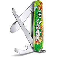 Victorinox Juego de navaja para niños- edición de conejos (9 funciones- hoja sin punta- destornillador- sierra para…